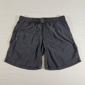 KOPPEN Mens M (Actual 34-38" x 9") Nylon Shorts Swim Trunks Belted Mesh Lined
